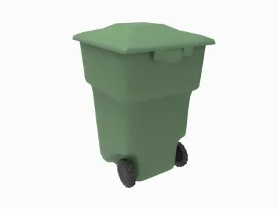 Recycle Bin Low-poly 3D model