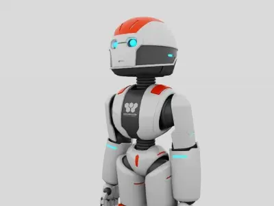 Humanoid rigged  animated character 3D model