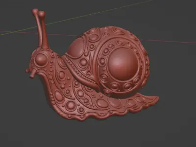 SciFi Snail Futuristic Shell Crawler 3D print model