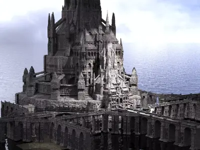 Maleficent castle Tower 4 3D model