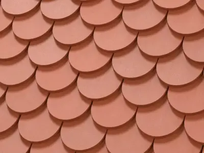 Clay roof textures PBR in 4K Texture
