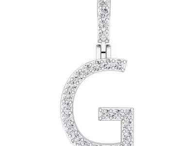 Alphabet G-letter single row pendant 3D print model