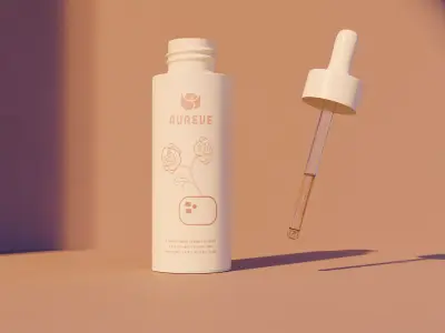 Dropper Bottle 3D Mode Skincare Cosmetic Packaging Free 3D model