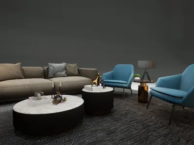 DH STUDIO Furniture Collection 12 Low-poly 3D model