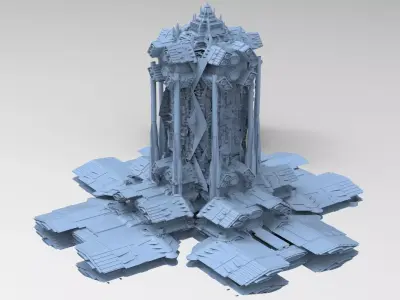 Luxor Sci fi  Docking array  tower 3D model