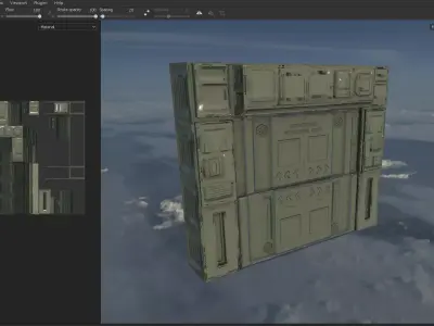 Blast Doors Low-poly 3D model