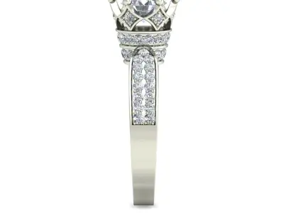 Women Ring  Render 3dm STL OBJ FBX Details 3D print model 75