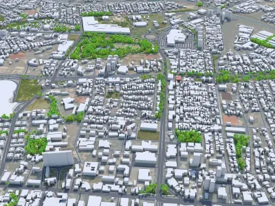 Barquisimeto Lara Venezuela 30km AI Low-poly 3D model