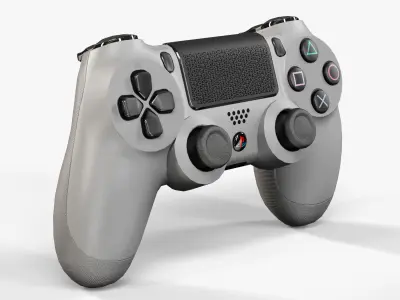 Sony PlayStation 4 Controller Grey 20th Anniversary Edition Low-poly 3D model