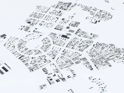 Tianjin Streets and Buildings 3D model