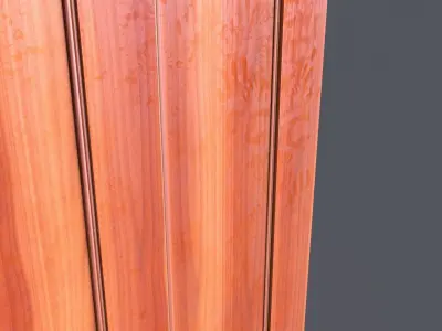 American Cherry Wood Door 3D model