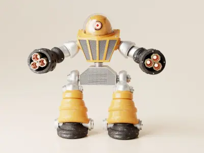 Robot V16 Low-poly 3D model