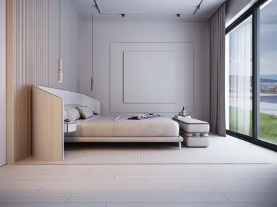 Master Bedroom Scene 3D Model  3D model