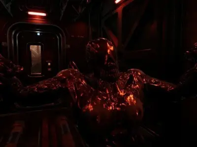 Alien Horror Gliomorph- UE4 FBX Low-poly 3D model