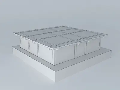 pillars house in minecraft 3D model