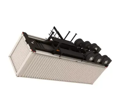 Detailed Portable Building Trailer 3D model