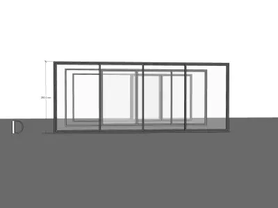 Sliding Metal Door - D 3D model