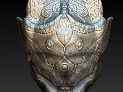 Panther predator bio mask 3D model