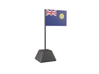 Flag of Imperial India v1 001 Low-poly 3D model
