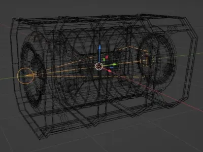 Sci-fi Generator Low-poly 3D model
