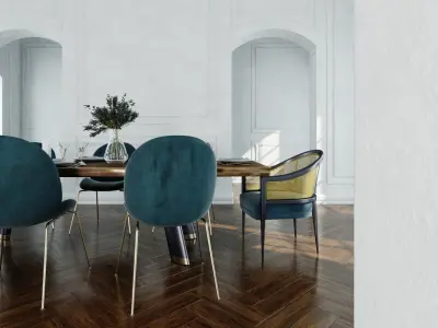 Furniture TableDining 001 3D model
