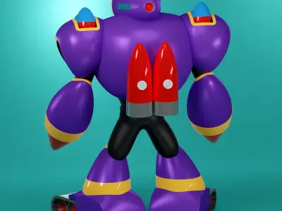 Napalm Man  Rockman Megaman Famicom nes 3D model 3D model