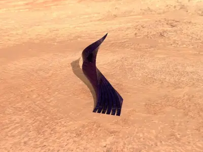 Twisted Layered Tower Futuristic 3D model