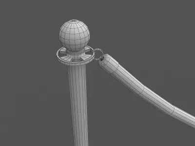 Red Velvet Rope 3D model