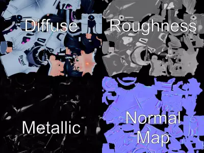 Energetic Space Explorer model pack Low-poly 3D model