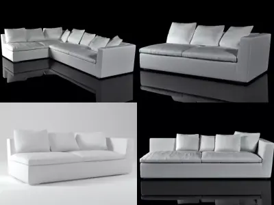 Discovery set of sofas 3D model
