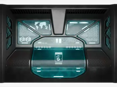 Sci-Fi panels vol 02 PBR Low-poly 3D model