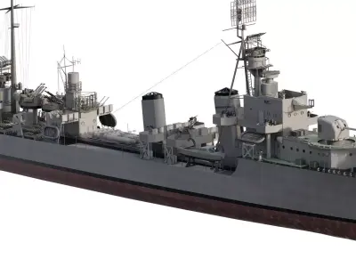 WW2 US NAVY DESTROYER 3D model