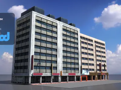 TW Street with bar 3D model