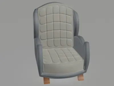 Paris Club Lounge Chair 3D model