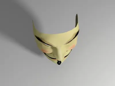 V for Vendetta and Anonymous mask Low-poly 3D model