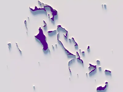 Bahamas Country Terrain 3D model