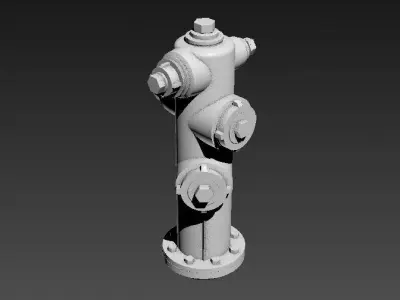 Fire Hydrant 8 LA - Wet Barrel - Safety and Emergency Equipment Low-poly 3D model