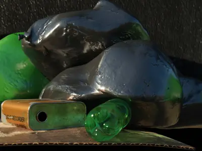 Trash Collection Low-poly 3D model