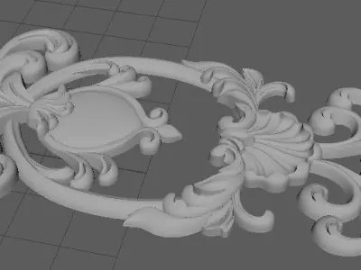 dekor golden ornate ornament 3D model purchase