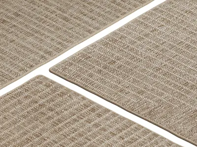 Carpet set 2232 - Jute Rug Taupe - 5K 3D model