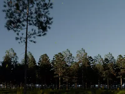 Lake in the forest 3D model