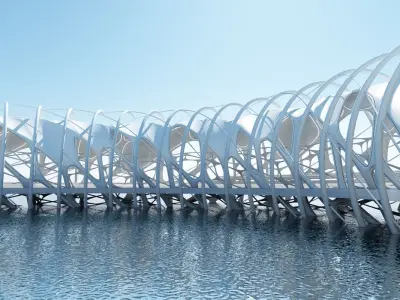 Futuristic Architectural Structure 17 3D model