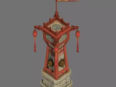 War Building - Command Tower 02 3D model