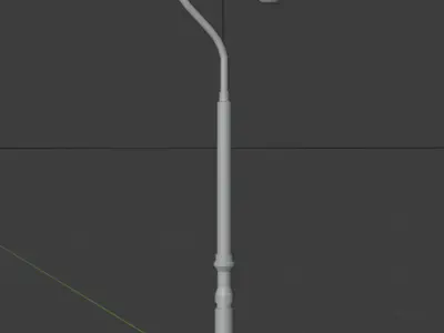 lamp2 model street lamp with light 3D model