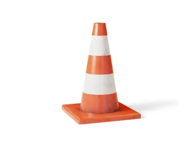Low Poly Traffic Cone Low-poly 3D model