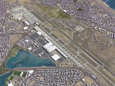 Bahrain - Airport - BAH Low-poly 3D model