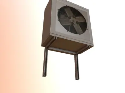 Low Poly Air Conditioner  Low-poly 3D model