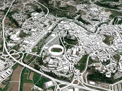 Cityscape Leiria Portugal 3D model