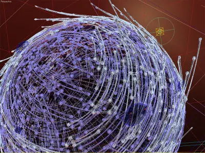 Stratostator ball in desert 3D model