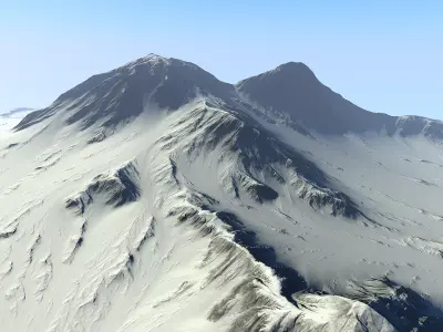 Snowy Mountain Low-poly 3D model get